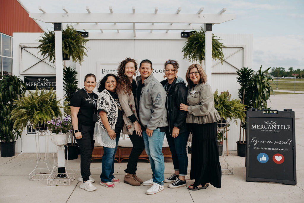 Open air photo ops for Dayton guests to take their new favorite picture at The City Mercantile. 